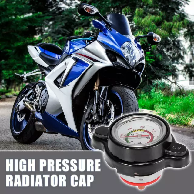 Tusk High Pressure Radiator Cap Temperature Gauge 1.8 Bar Radiator Cap 25.6Psi 2