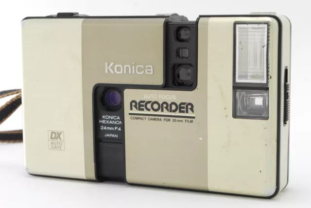 [EXC+5] Konica Recorder Half Frame 35mm HEXANON 24mm f/4 Film Camera From JAPAN