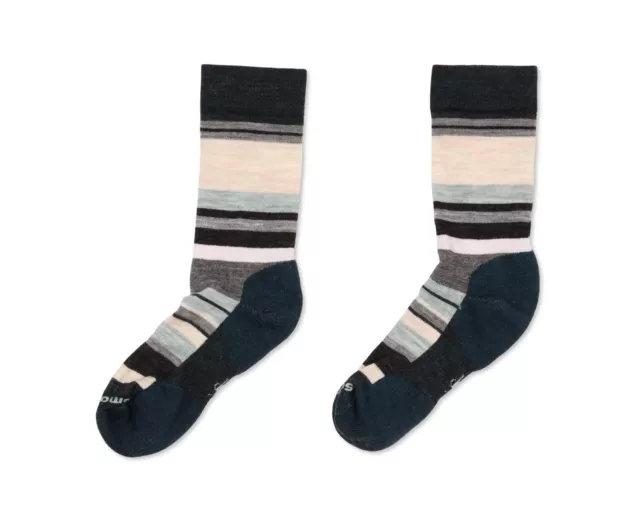 Smartwool ESF17483 Women's Cushioned Crew Socks Turqoise-Stripe Size MD