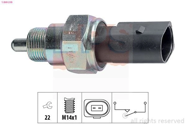 Interruttore Luce Retromarcia AERZETIX - Compatibile Con OE 9633875680, 3645191 | M14 2 Pin Per Cambio Manuale - Foto 4