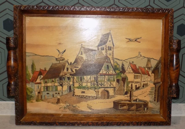 Plateau vintage Strasbourg signé boli - Collection