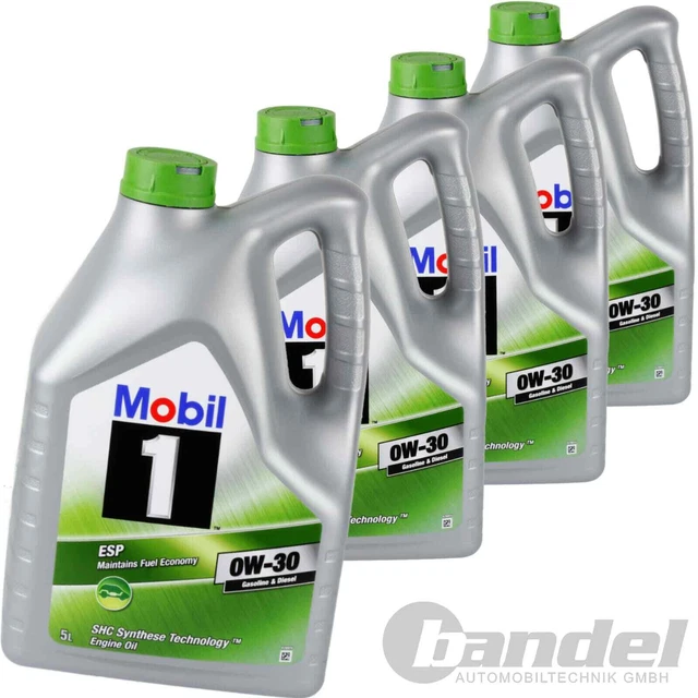 4x 5L MOBIL ESP 0W30 TECNOLOGIA DI SINTESI per MB 229.52/51/31 VW 507.00 504.00