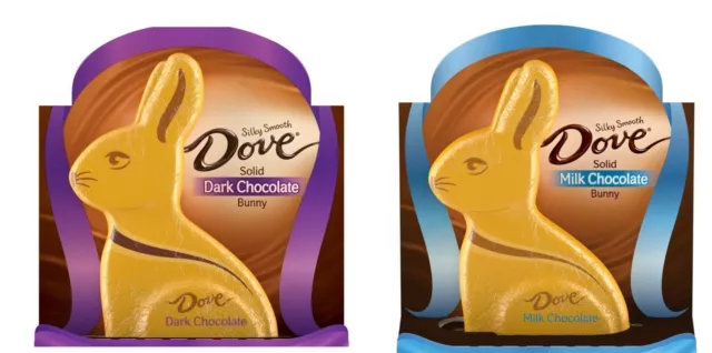 DOVE-SOLID BUNNY MILK/DARK Chocolat-BULK PACK, VALUE PRICE PICK YOUR CRAVING NOW