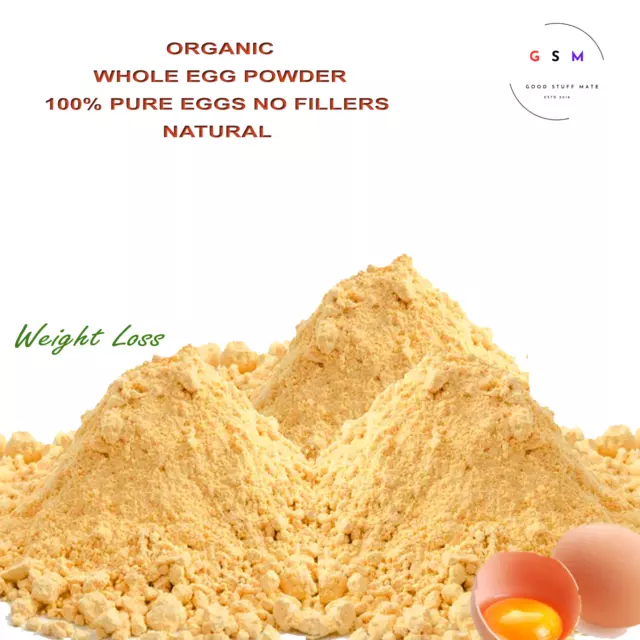 ORGANIC WHOLE EGG POWDER FREE RANGE NO FILLERS Australian Eggs 100% PURE