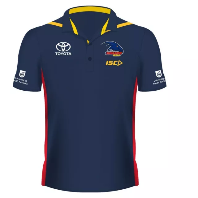 Adelaide Crows Media Polo Shirt Sizes Medium & Large Available Navy AFL ISC 19