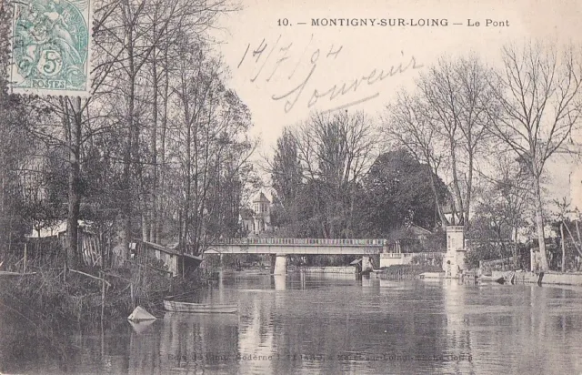 CPA 77 BRIE près Fontainebleau MONTIGNY-sur-LOING Le Pont 1904