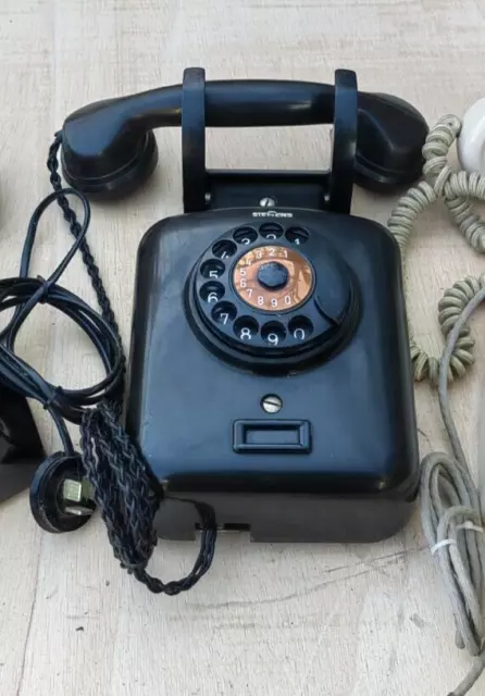 Altes, antikes Wandtelefon  Bakelit Siemens um 1960