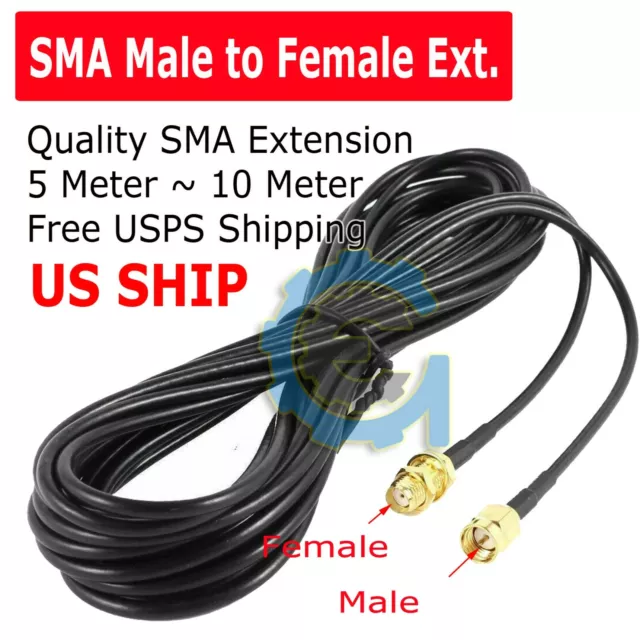3M/5M/10M SMA Male to Female Wifi Antenna Connector Extension Cable