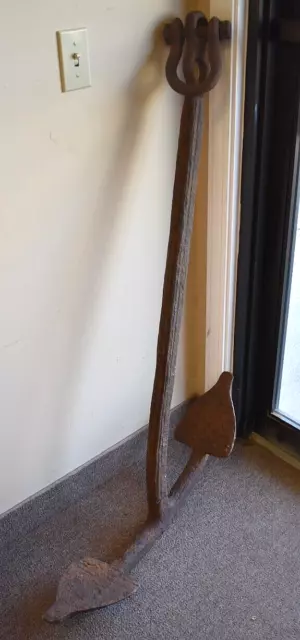 17th - 18th Century Hand Forged Boat Anchor. Ocean Found.