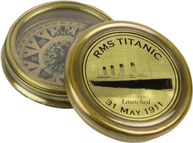 Solid Brass Ships Tribute Compass RMS Titanic UK Made 2