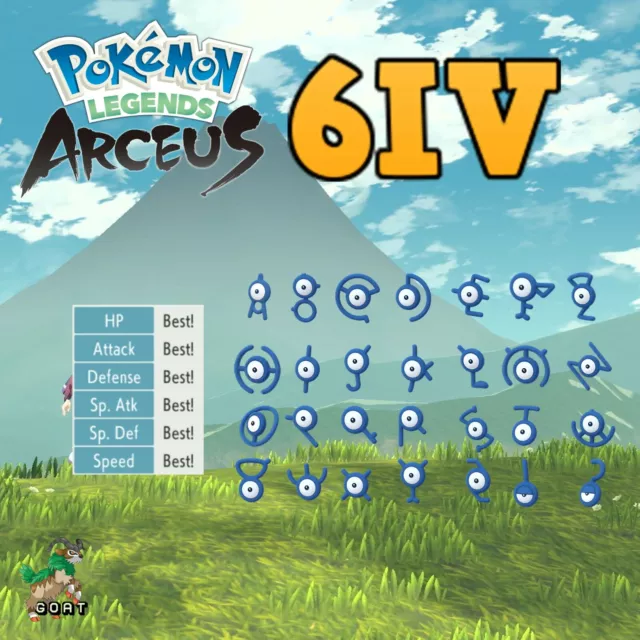 🌟Unown Alpha ALL 28 Forms Pokémon Legends Arceus Home🌟