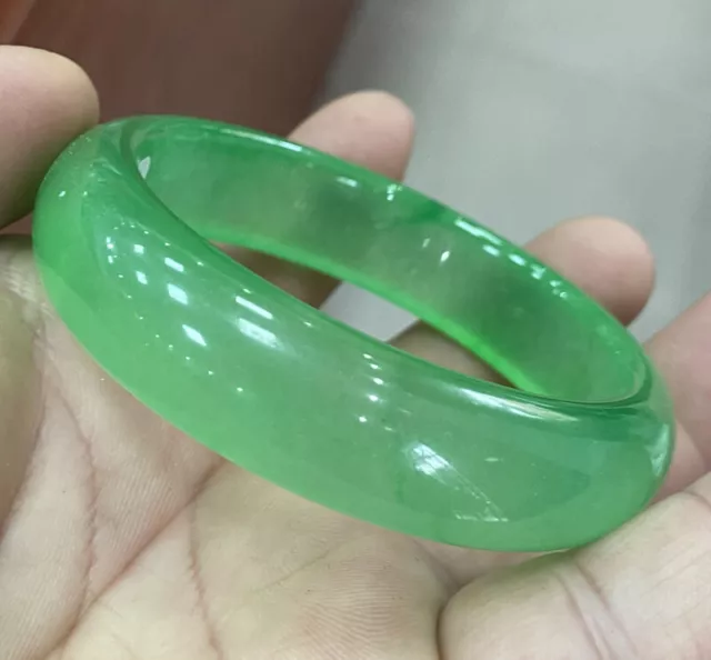 Certified Natural A Grade Green Jade jadeite bracelets 58mm 0435