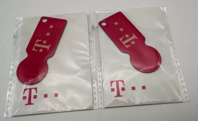 2x Einkaufwagenlöser Telekom Magenta Neu Einkaufschip Schlüsselanhänger