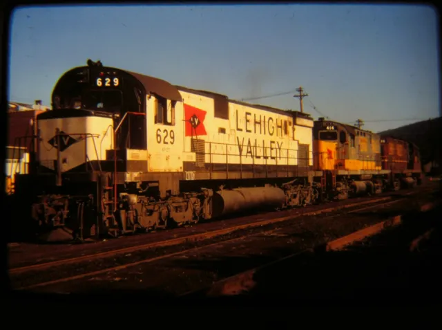 Duplicate Railroad Slide DSLD Lehigh Valley LV 629 ALCO C628 Lehighton 5/20/72