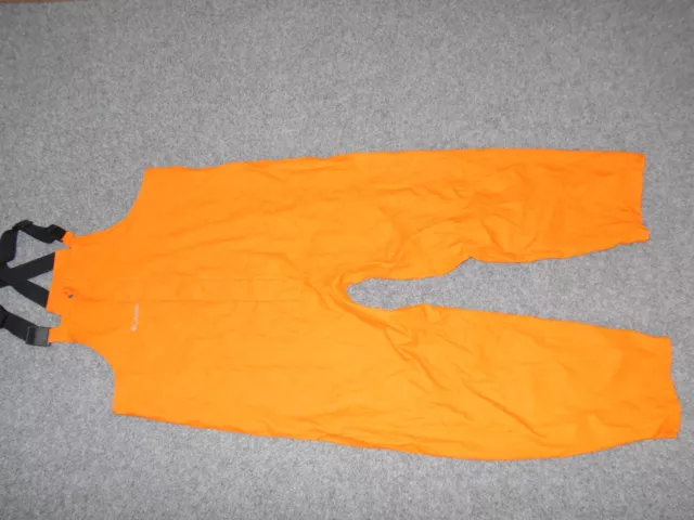 Columbia Rm8013 Polyurathane Mens Xl Orange Waterproof Bib Pants