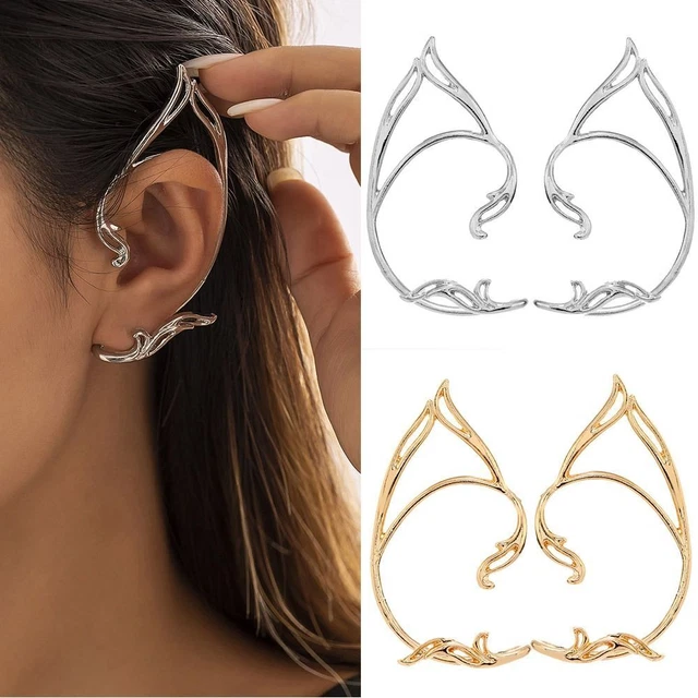 KOREAN STYLE ELF Ear Clip Ear Cuff Cat Ear Hollow Ear Clips Sweet