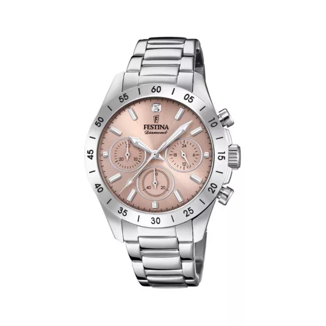 Festina Chronograph Boyfriend Kollektion F20397/3 silberfarben Edehlstahl B-WARE