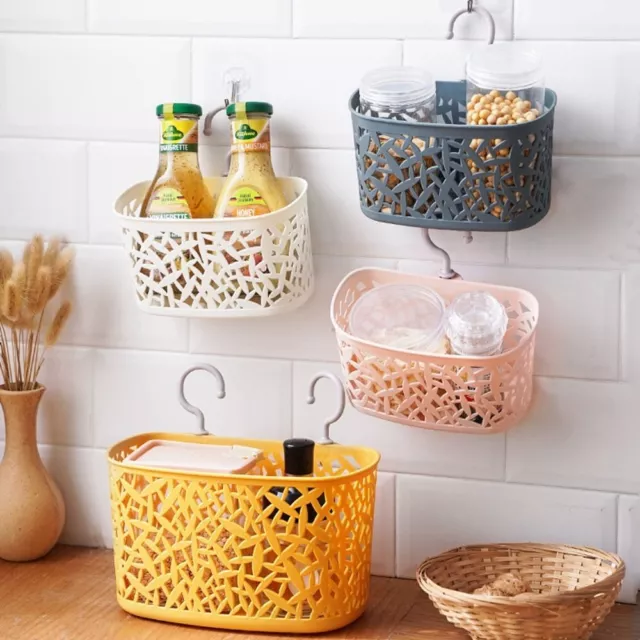 Wall Hanging Hollow Basket Hangable Drain Basket  Kitchen