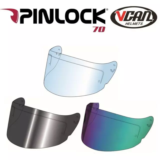 Vcan V271 Blinc Motorcycle Helmet Visor Anti-Fog Pinlock Ready Clear Dark