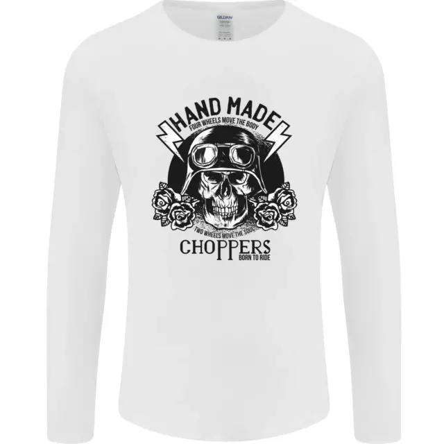 Handmade Choppers Biker Motorcycle Bike Mens Long Sleeve T-Shirt