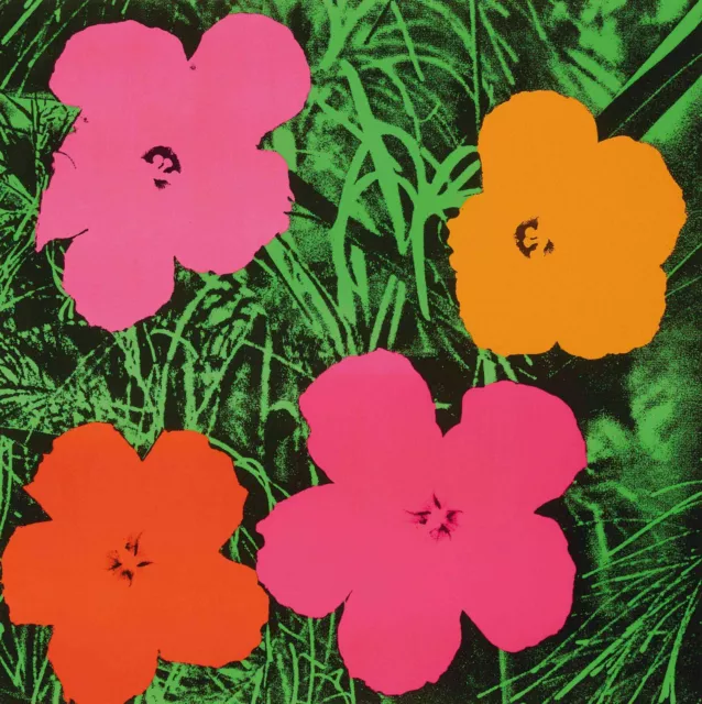 ANDY WARHOL Pop Art Poster or Rolled Canvas Print "Flowers"