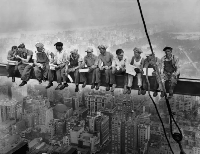 Lunch Atop A Skyscraper - Rockefeller Building Ironworkers Print Poster