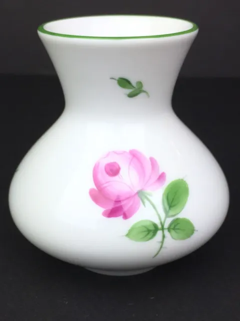 Vintage AUGARTEN WIEN AUSTRIA Viennese Rose Small Porcelain Vase