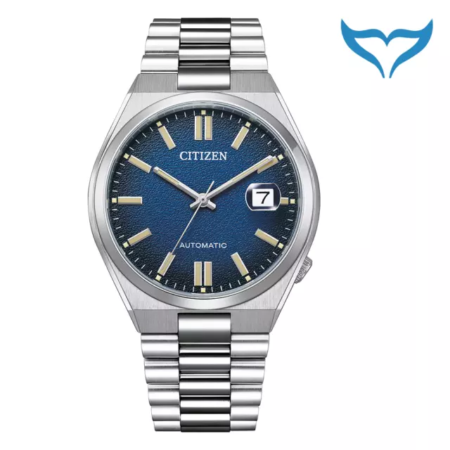 Citizen Automatikuhr NJ0151-88L Automatik 5 bar blau Saphir Datum Glasboden Neu