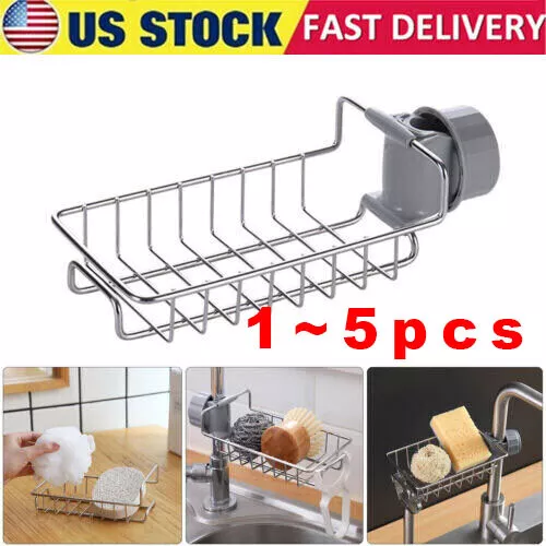 New Drain Rack Storage Holder Shelf-Kitchen Sink Faucet Sponge Soap Cloth