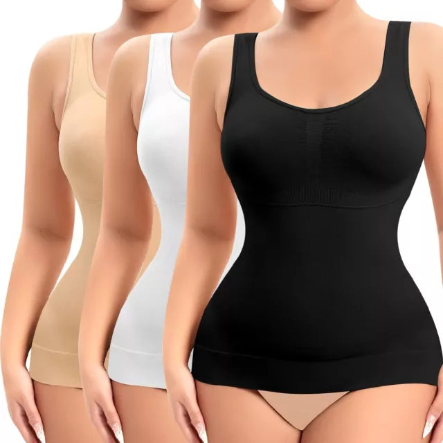 Women's Slim Camisole Tank Top Tummy Control Body Shaper ShapeWear Seamless  Vest