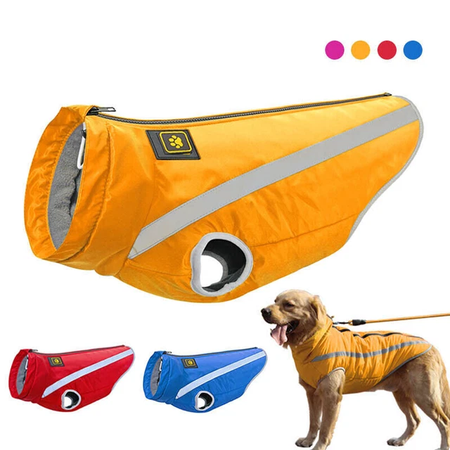 Dog Coat Pet Thick Coat Cotton Clothes Reflective Pet Vest Waterproof Warm Coat