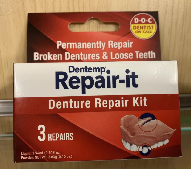 Dentemp Repair-It Emergency Denture Repair Kit - 1 x 3 Repairs