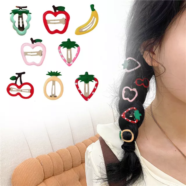 5pcs Children Hair Clips Girls Kids Fruits Hairpin Headwear Hair Accessories