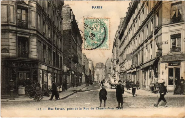CPA PARIS 11e Rue Servan Rue du Chemin-Vert (1247855)