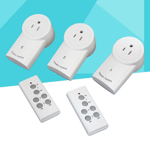 Prise de commutateur de télécommande 3PCS sans fil avec 2 contrôleurs à 10