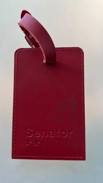 Lufthansa Senator ** Gepäckanhänger * Leder rot + Baggage Tag