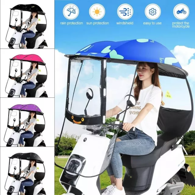 Parapioggia Moto Scooter Copertura Per Pioggia Impermeabile. Colore nero