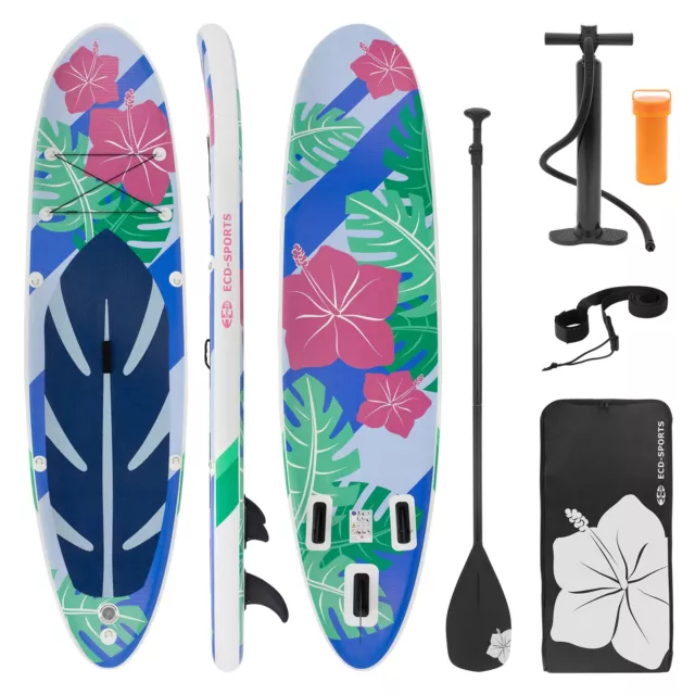 Planche de surf stand up paddle board SUP gonflable Flowers bleu/blanc 320 cm