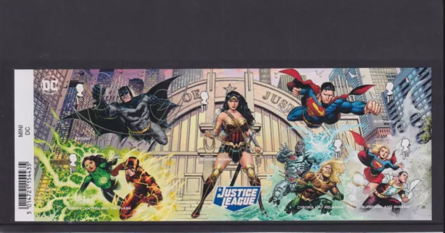 GB 2021 - DC Collection - Justice League Mini Sheet - SG MS4587 - with BARCODE