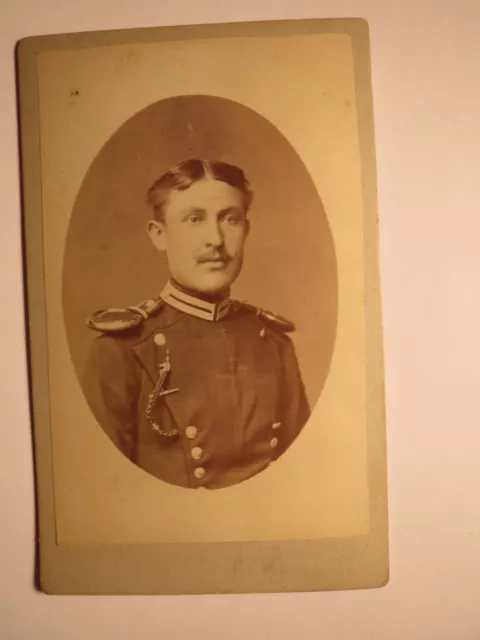Magdeburg - Potsdam - Soldat in Uniform mit Epauletten - Offizier / CDV