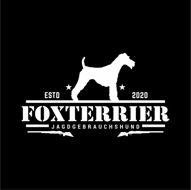 Foxterrier Aufkleber Auto Hund Jäger Jagd Pointer Sticker Jagdgebrauchshund