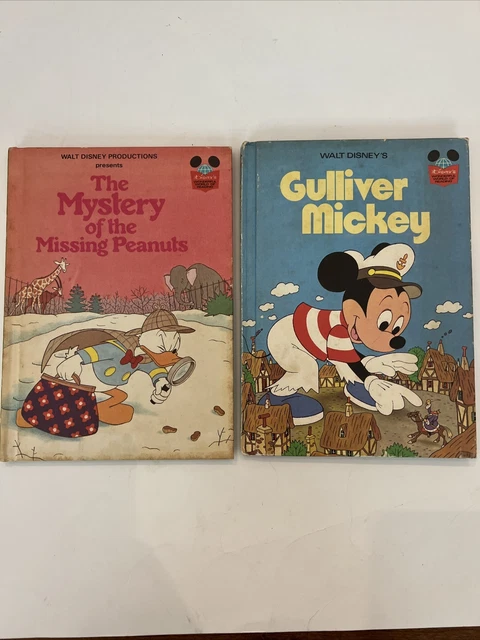 Lot of 2 Disney's Wonderful World of Reading VTG 1975 Childrens HC Book Club