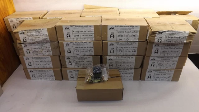 Lot of (380) PHD Manufacturing 2508 Clamps with Cushion Size 1-3/8'' WT 3.30 T22