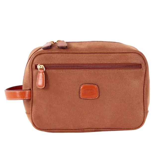 BRIC'S Life Necessaire Kulturbeutel Camel Braun