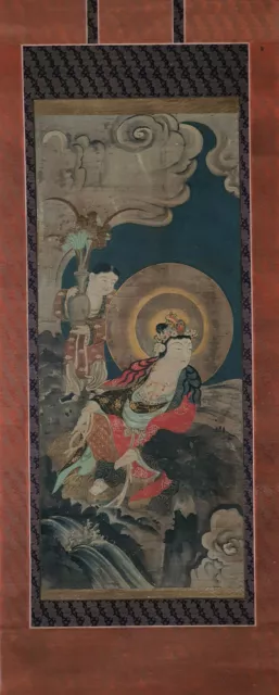 kakemono, rouleau Japon Edo (XVIIème) Bouddhisme Kannon - peinture 觀音 3