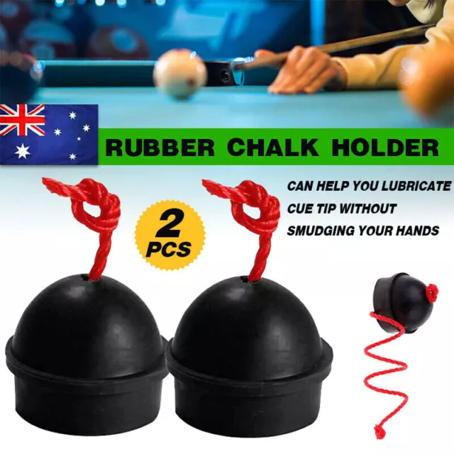 2PCS Rubber Chalk Holder for Billiard Pool Snooker Table Cue Stick Club AU STOCK