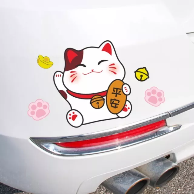 Lucky Cat Auto Adesivo Cappuccio Corpo Lato Decal Graffi Copertura Impermeabile