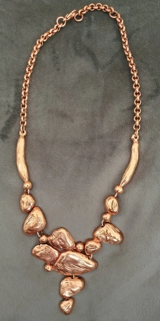Collier Vintage Micris - Plastron Articulé Doré - Style Années 90 - Occasion