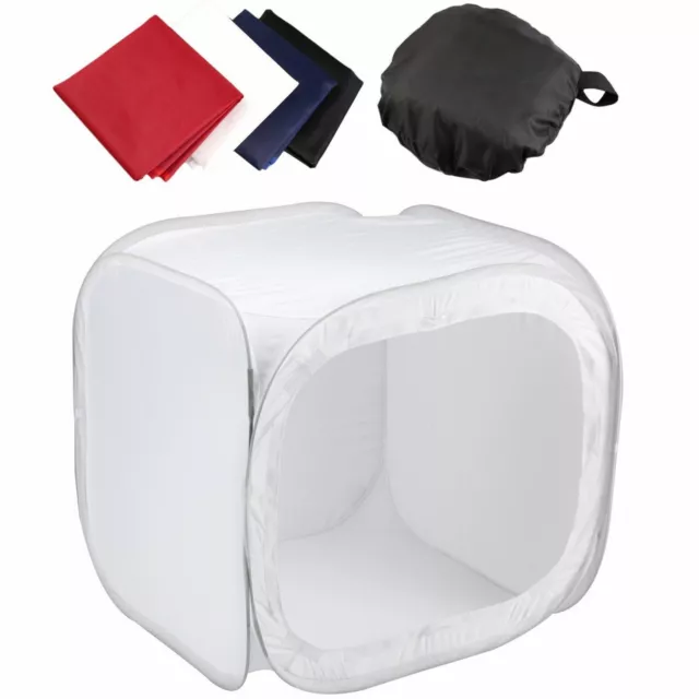 60cm/24" Photography Studio Light Room Softbox Cube Tent Soft Box w/ 4 Backdrops
