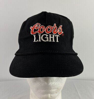 Vintage Coors Light Beer Embroidered Trucker Hat Mesh Snapback Cap Black